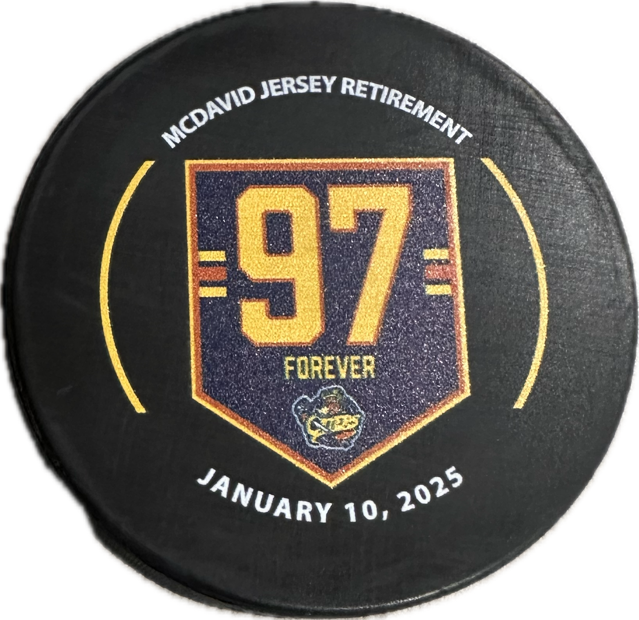 McDavid Retirement Night Puck