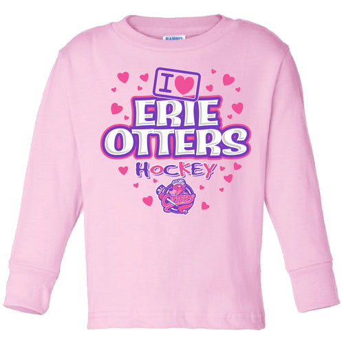 Toddler I Heart Hockey Long Sleeve