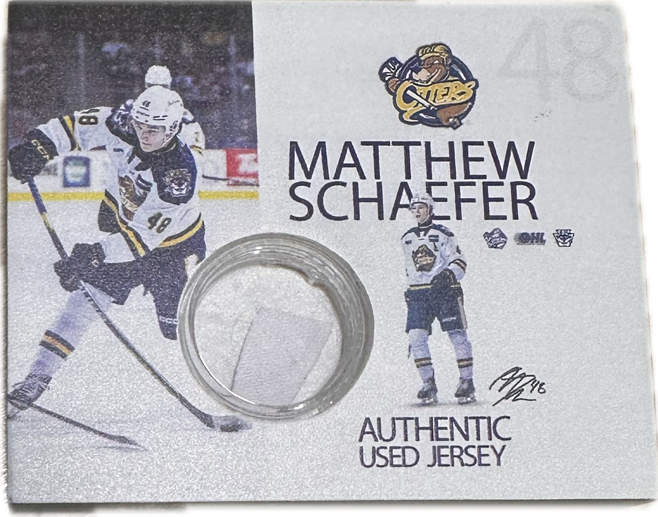 Matthew Schaefer Jersey Relic