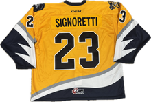Load image into Gallery viewer, Authentic Worn 24-25 Gold Warm-Up Jersey